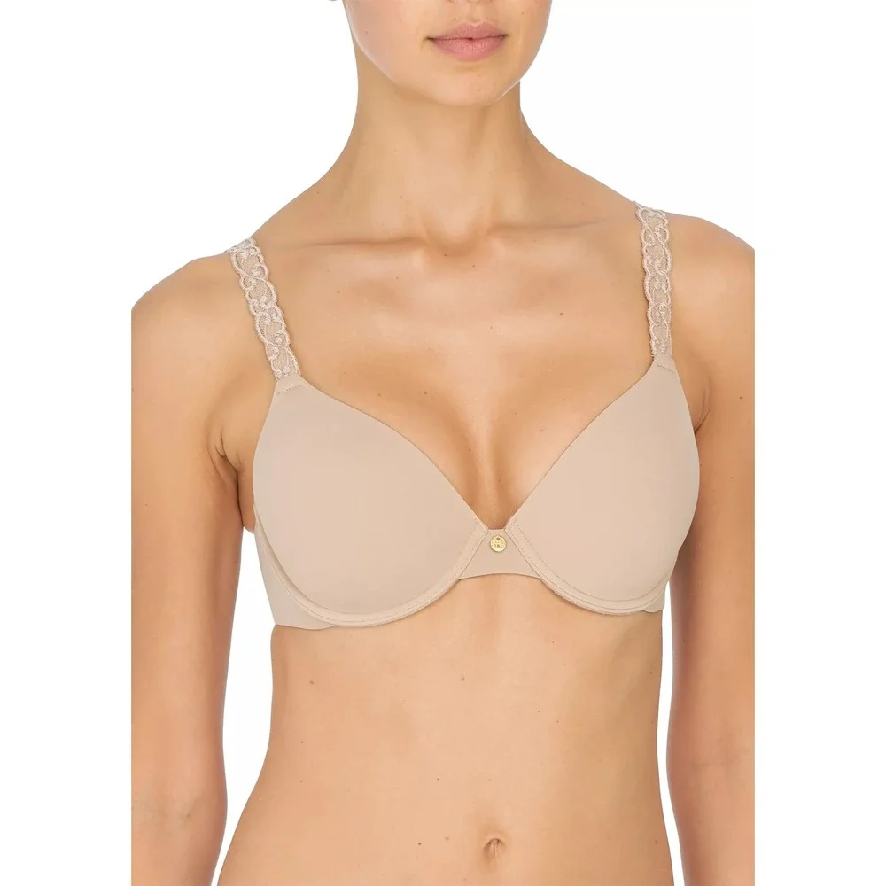 Natori Pure Luxe Full Fit Contour Underwire Bra Café Beige 30G New